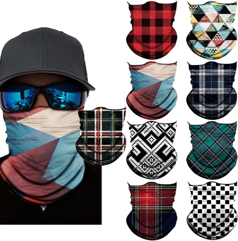 SIDAZON Neck Gaiter Mask,UV Protection Bandana Gator Face Cover Covering Mask,Tube Scarf,Neck Warmer Balaclava,Headband - Image 1